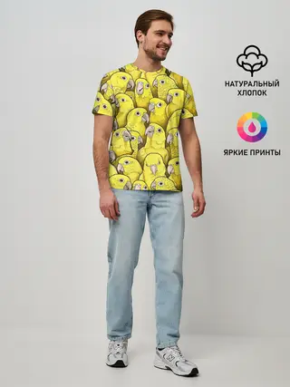 Мужская базовая футболка / Попугаи