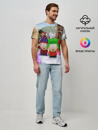 Мужская базовая футболка / Южный Парк / South Park .