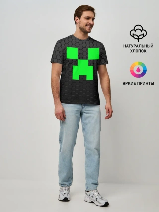 Мужская базовая футболка / MINECRAFT CREEPER | КРИПЕР МАЙНКРАФТ