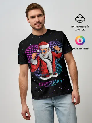 Мужская базовая футболка / Santa Dance
