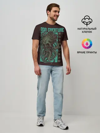 Мужская базовая футболка / Дьявольский осьминог