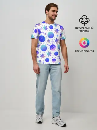 Мужская базовая футболка / Яркая галактика