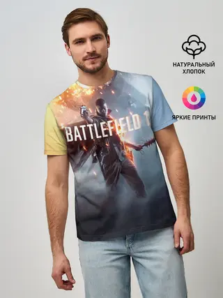 Мужская базовая футболка / Battlefield 1 | Под дирижаблем