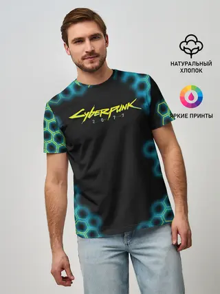 Мужская базовая футболка / CYBERPUNK 2077