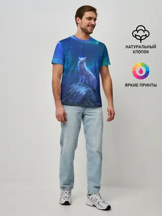 Мужская базовая футболка / Одинокий Волк