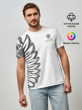 Мужская базовая футболка / Russia | MSKSide 3D Logo