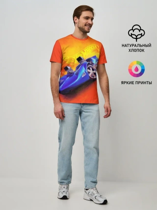 Мужская базовая футболка / Hot Wheels. Хот Вилс