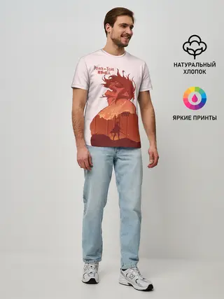 Мужская базовая футболка / Арт Кричащий титан!