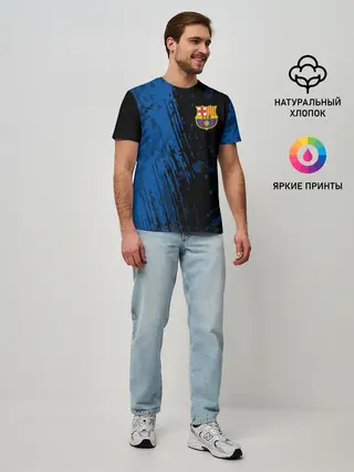 Мужская базовая футболка / FC Barcelona / ФК Барселона.