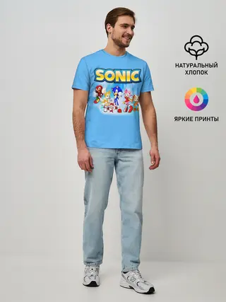 Мужская базовая футболка / SONIC