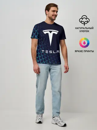 Мужская базовая футболка / Tesla Motors