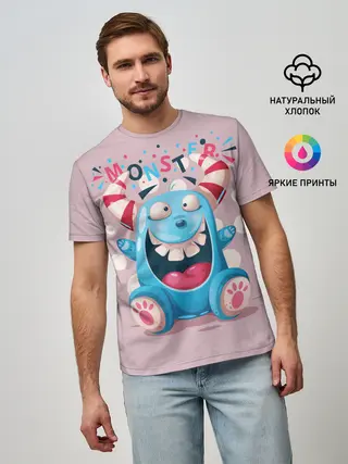 Мужская базовая футболка / MONSTER