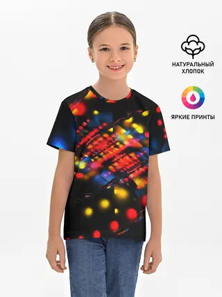 Детская базовая футболка / Fractal Digital 3D