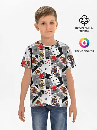Детская базовая футболка / Игральные карты