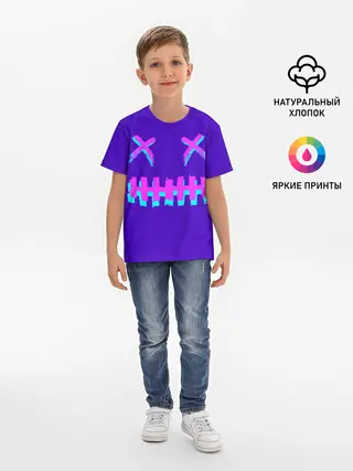 Детская базовая футболка / CYBERSTYLE PURPLE EVIL