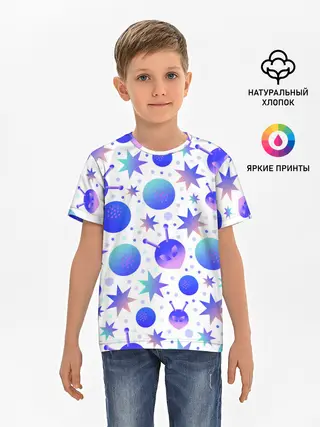 Детская базовая футболка / Яркая галактика