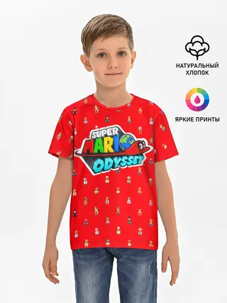 Детская базовая футболка / Super Mario Odyssey