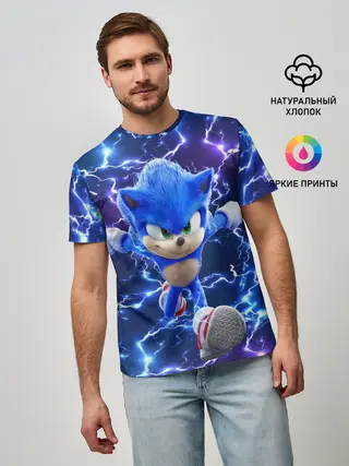 Мужская базовая футболка / Sonic | Соник