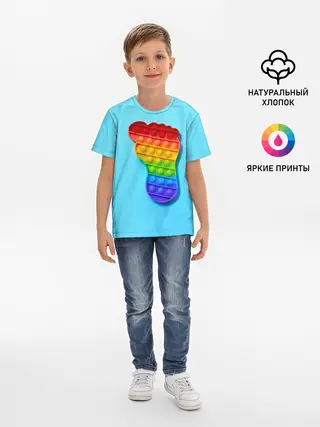 Детская базовая футболка / ПОП ИТ СЛЕД НОГИ