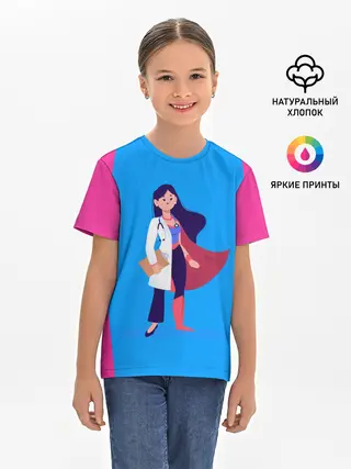 Детская базовая футболка / Медсестра | Super Nurse