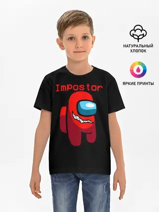Детская базовая футболка / AMONG US IMPOSTOR