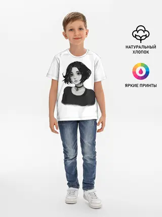 Детская базовая футболка / Девушка Думер