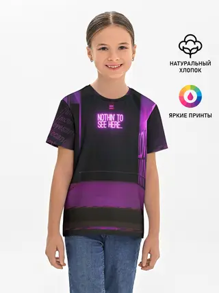 Детская базовая футболка / Неоновый стиль