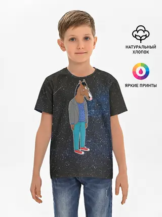 Детская базовая футболка / galaxy BoJack