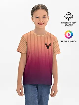 Детская базовая футболка / The Gradient Of Deer
