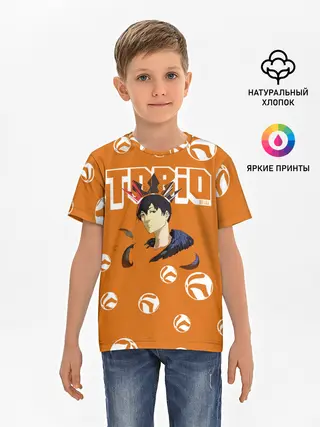 Детская базовая футболка / Тобио Кагеяма корона Haikyuu!!