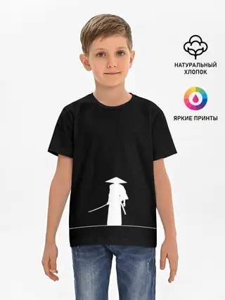 Детская базовая футболка / Одинокий самурай