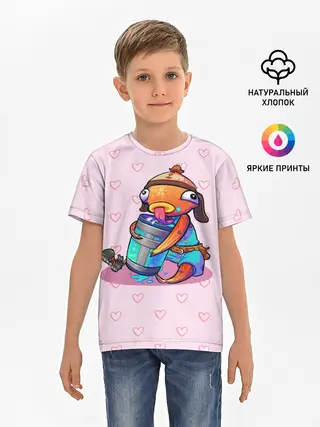 Детская базовая футболка / Рыба Фортнайт