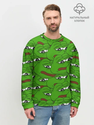 Мужской свитшот базовый / Sad frogs