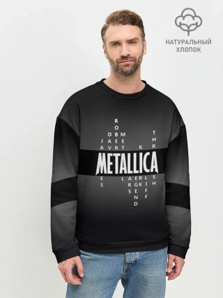 Мужской свитшот базовый / Участники группы Metallica