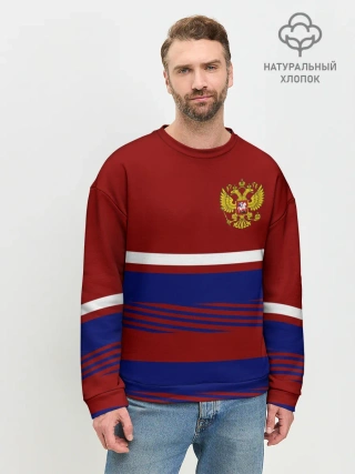 Мужской свитшот базовый / Герб РФ