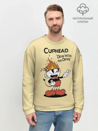 Мужской свитшот базовый / Cuphead
