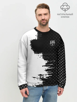 Мужской свитшот базовый / Barcelona uniform black 2018
