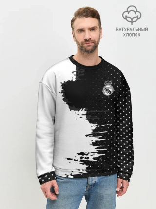 Мужской свитшот базовый / Real Madrid uniform black 2018