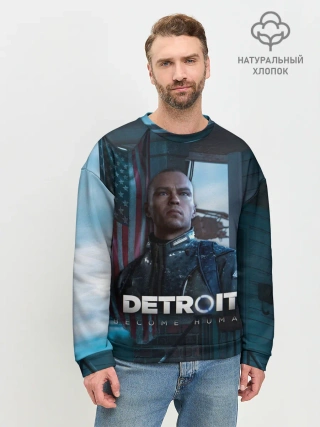 Мужской свитшот базовый / Detroit: Become Human - Markus