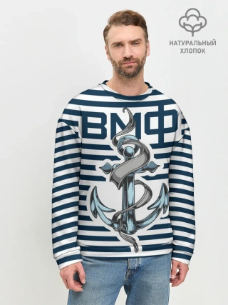 Мужской свитшот базовый / Якорь ВМФ