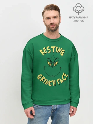 Мужской свитшот базовый / Resting Grinch Face