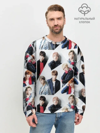 Мужской свитшот базовый / BTS COLLAGE