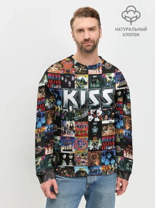 Мужской свитшот базовый / Kiss