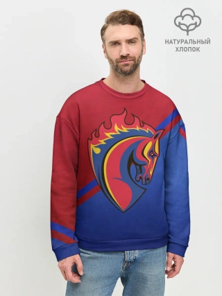 Мужской свитшот базовый / Конь!