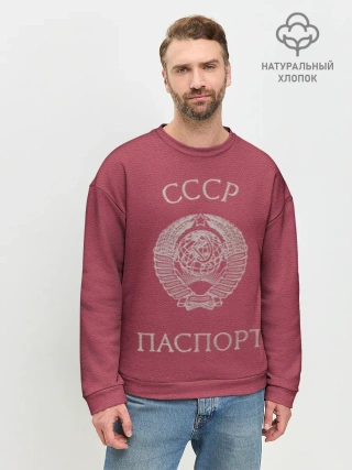 Мужской свитшот базовый / Паспорт Советского Союза