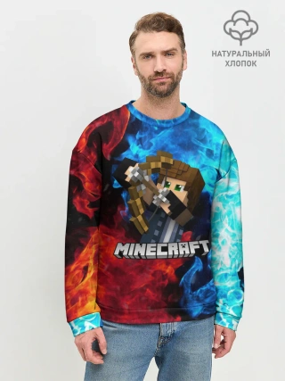 Мужской свитшот базовый / Minecraft / Майнкрафт