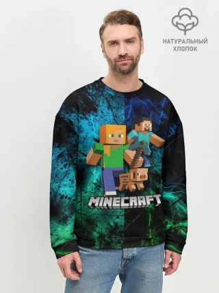 Мужской свитшот базовый / Minecraft / Майнкрафт
