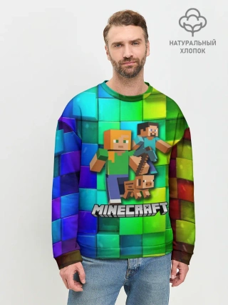 Мужской свитшот базовый / Minecraft / Майнкрафт