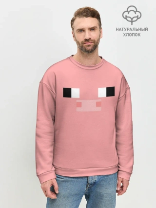 Мужской свитшот базовый / Minecraft Pig