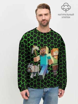 Мужской свитшот базовый / minecraft